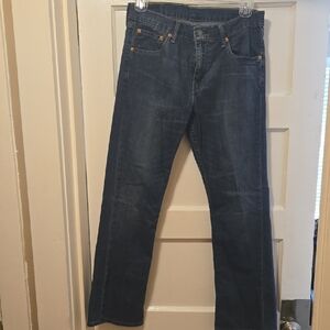Levi's Dark Blue Straight Jeans for Men